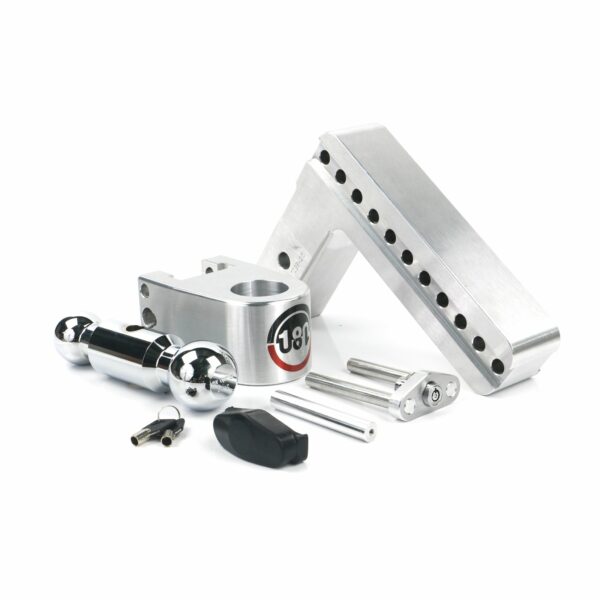 180 Hitch Chrome Ball 8" Drop Hitch with 2.5" Shank
