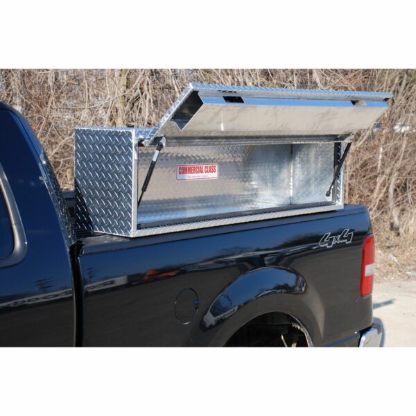GXTX - HTB96C-BT - 16inch x 18inch x 96inchL High Cap. HD Top Sider, .100 thick diamond, w/ flip up doors, Black Texture Coated