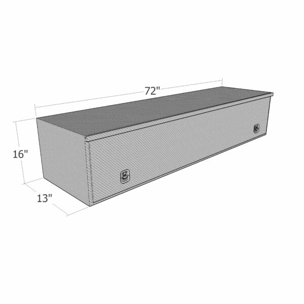 GXTX - HTB72 - 13inch x 16inch x 72inchL HD Top Sider, .100 thick diamond, w/ flip up door
