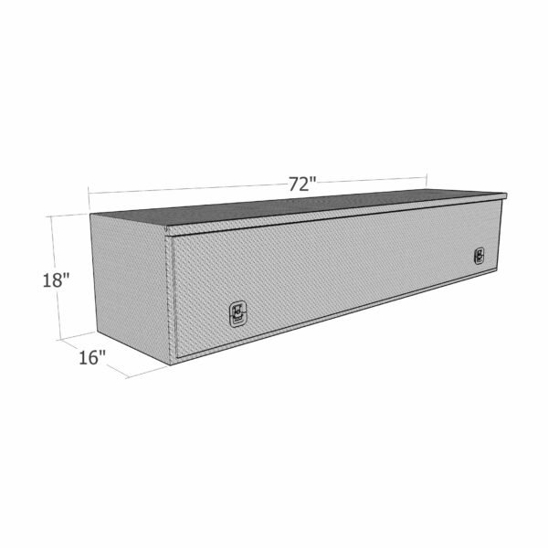 GXTX - HTB72C - 16inch x 18inch x 72inchL High Cap. HD Top Sider, .100 thick diamond, w/ flip up door