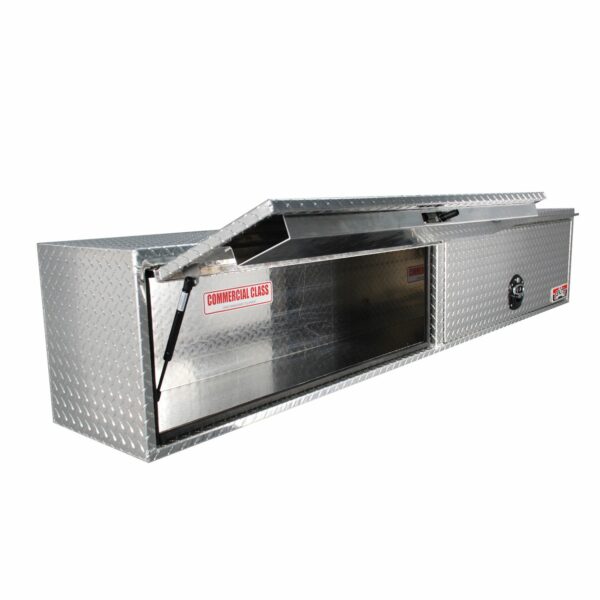 GXTX - HTB96C-BT - 16inch x 18inch x 96inchL High Cap. HD Top Sider, .100 thick diamond, w/ flip up doors, Black Texture Coated