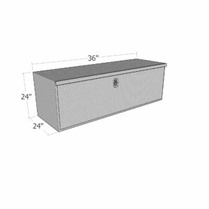 GXTX - HUB2436 - 24inch x 24inch x 36inchL HD Under Body, .100 thick diamond, drop down door