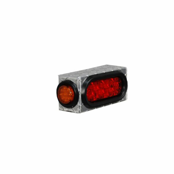 GXTX - LB008 - Single Oval w/ Side Light Box w/ side Light Diamond Tread 8.25inchL x 3.75inchH x 3inchD
