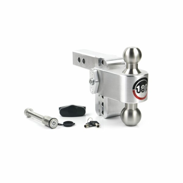 180 Hitch Stainless Steel Ball 4" Drop Hitch with 2" Shank Keyed Alike WS05 Included