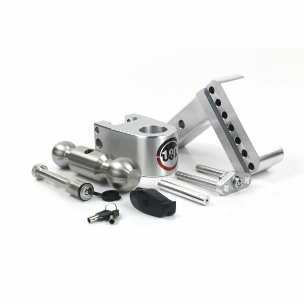 180 Hitch Stainless Steel Ball 4" Drop Hitch with 2" Shank Keyed Alike WS05 Included