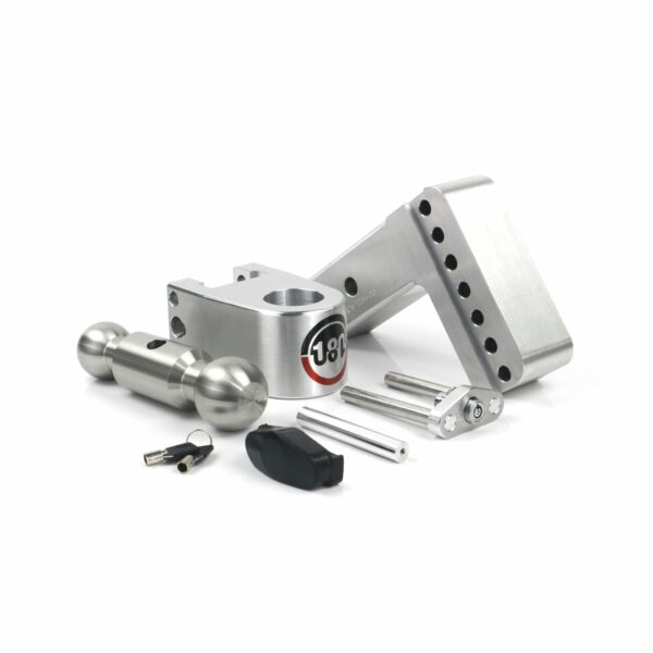 180 Hitch Stainless Steel Ball 4" Drop Hitch with 2.5" Shank