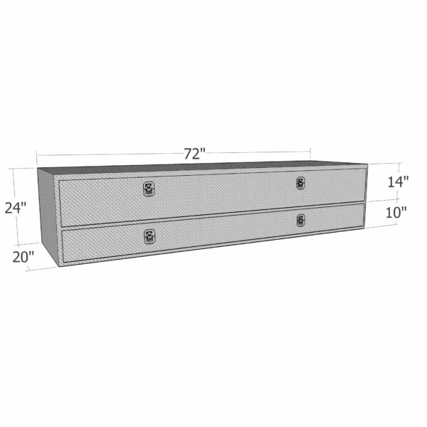 GXTX - TB400-72-BT - 72inchx20inchx24inch High Cap. Stake Bed Contr. TopSider w/ Doors Comm. Class-Black Texture Coat