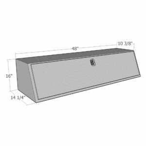 GXTX - TBS100-48-BT - 48inchx16inchx14.5inch Slanted standard Topsider - Black Texture Coated