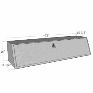 GXTX - TBS100-72-BT - 72inchx16inchx14.5inch Slanted standard Topsider - Black Texture Coated