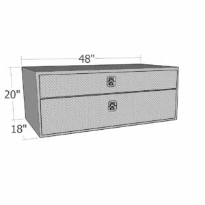 GXTX - UB48-20TD-BT - 48inchx20inch UnderBody w/ Top Drawer - Black Texture Coat