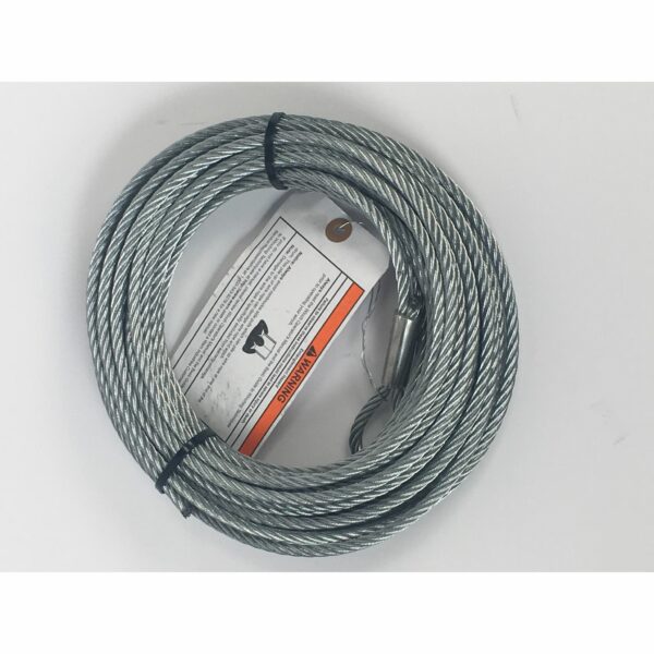 WIRE ROPE ASSEMBLY 1/4 Inch Diameter x 50 Foot Length