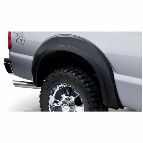Bushwacker 20086-02 Black Extend-A-Fender Style Smooth Finish Rear Fender Flares for 2011-2016 Ford F-250/F-350 Super Duty (Excludes Dually)
