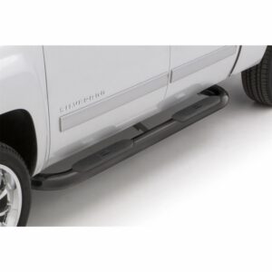 Lund 23491908 Black Steel 4 Inch Oval Bent Nerf Bars for 2015-2024 Ford F-150, 2017-2024 F-250/F-350/F-450/F-550 Crew Cab