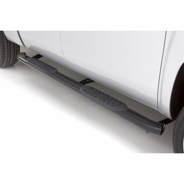 Lund 23895007 Black Steel 5 Inch Oval Curved Nerf Bars for 2007-2020 Toyota Tundra CrewMax Cab