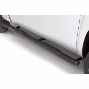 Lund 260105008 Black Steel 5 Inch Oval Wheel-to-Wheel Nerf Bars for 2010-2024 Dodge Ram 2500/3500 Crew Cab with 6.5 Ft. Bed; Rocker Panel Mount
