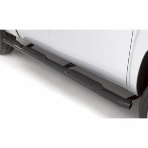 Lund 260115033 Black Steel 5 Inch Oval Wheel-to-Wheel Nerf Bars for 2010-2024 Dodge Ram 2500/3500 Mega Cab with 6.5 Ft. Bed; Rocker Panel Mount