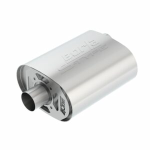 CrateMuffler Muffler Ford Coyote 5.0L V8 Moderate Output 2.5in Offset Inlet/ 2.5in Center Outlet S-Type