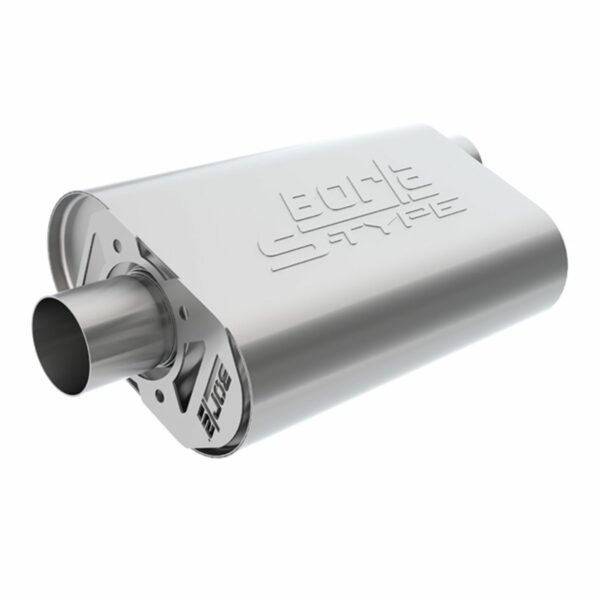 CrateMuffler Muffler Chevrolet LS3 6.2L V8 Stock Output 2.5in Offset Inlet/ 2.5in Center Outlet S-Type