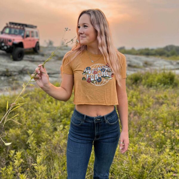 KC Women's Bloom Retro Crop Top - Gold - X-Large