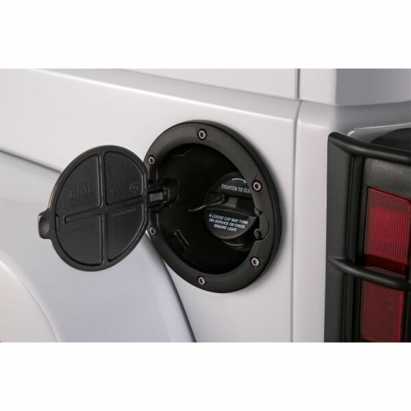 AMP Research 73000-01A Black Fuel Door for 2007-2018 Jeep Wrangler JK/JK Unlimited, 2-Door/4-Door