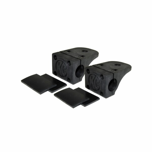 KC Hilites Bracket Set - Tube Clamp Light Mount - Rubber Adjustment Shims - 0.75 in - 1.0 in