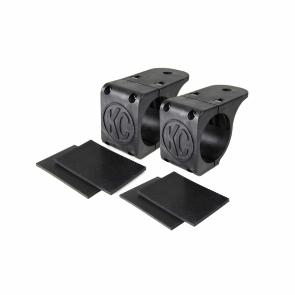 KC Hilites Bracket Set - Tube Clamp Light Mount - Rubber Adjustment Shims - 2.25 in - 2.5 in