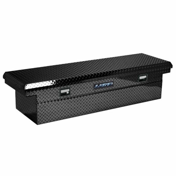 Lund 75400LP Challenger Gull Wing Crossover Storage Box, Over 70.25-Inch, Black Aluminum