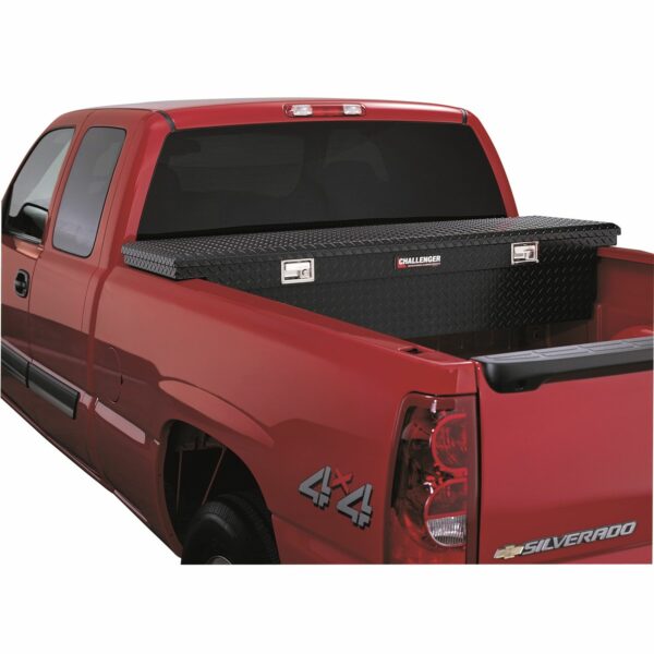 Lund 75400LP Challenger Gull Wing Crossover Storage Box, Over 70.25-Inch, Black Aluminum