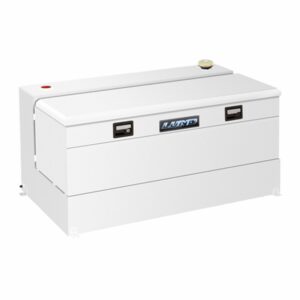 Lund 86510 Steel Liquid Storage Tank 100 Gallon L-Shaped 48-Inch Box/Tank Combo, White Steel