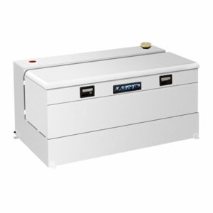 Lund 86648 Steel Liquid Storage Tank 80 Gallon L-Shaped 48-Inch Box, White Steel