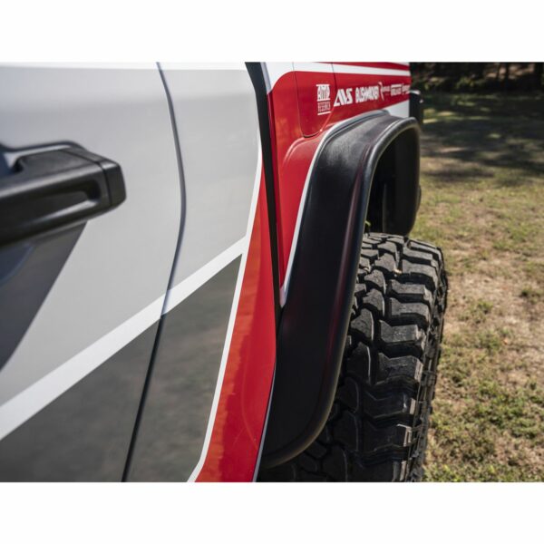 Bushwacker 10928-07 Black Jeep Flat Style Textured Finish 4-Piece Fender Flare Set for 2020-2023 Jeep Gladiator Launch Edition