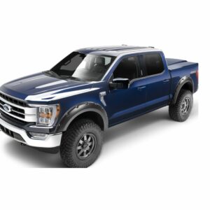 Bushwacker 20963-02 Black Pocket/Rivet Style Smooth Finish 4-Piece Fender Flare Set for 2021-2023 Ford F-150; Will not F150 Lightning