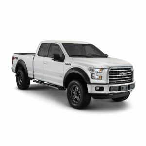 Bushwacker 20936-02 Black Extend-A-Fender Style Smooth Finish 4-Piece Fender Flare Set for 2015-2017 Ford F-150 (Excludes Models w/Tech Package)