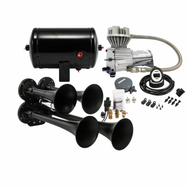 Kleinn Air Horns - HK4-1 - Black Quad Air Horn Kit