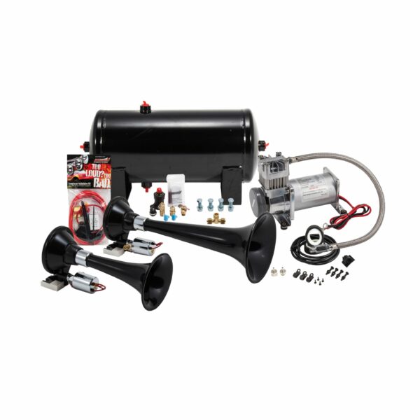 Kleinn Air Horns - HK5 - Black Dual Train Horn Kit