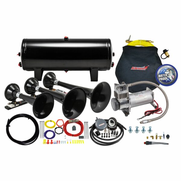 Kleinn Air Horns - HK7 - Black Triple Train Horn