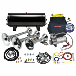Kleinn Air Horns - HK8 - Chrome Triple Train Horn