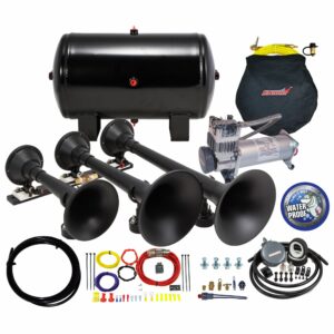 Kleinn Air Horns - HK9 - Black Triple Train Horn