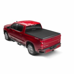 Lund 95054 Genesis Tri-Fold Truck Bed Tonneau Cover - 2020-2023 Silverado/Sierra 2500/3500 w/o Factory Side Storage Boxes; Fits 6.9 Ft Bed