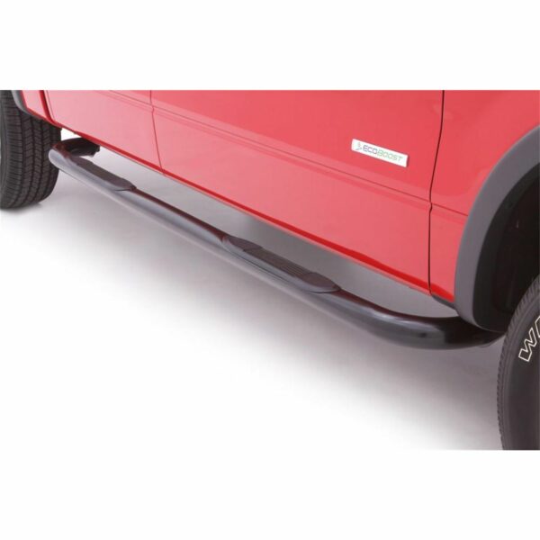 Lund 22573794 Black Stainless Steel 3 In Round Bent Nerf Bars 19-24 Ram 1500 Extended Cab
