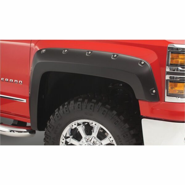 Bushwacker 20949-02 Black Pocket/Rivet Style Smooth Finish 4-Piece Fender Flare Set for 2019-2023 Ford Ranger
