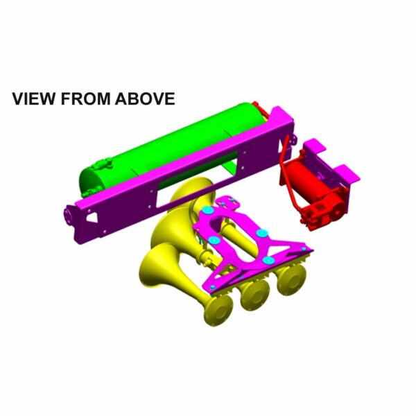 Kleinn Air Horns - SDKIT17-230STL - Ford Bolt-On Train Horn