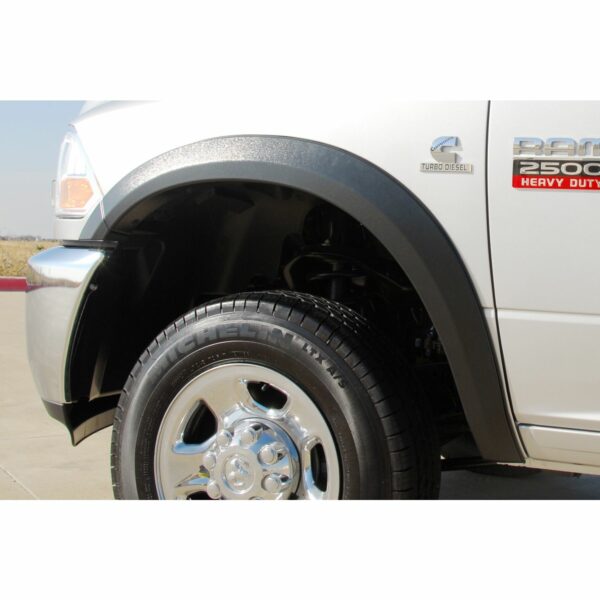 Lund SX205SA Elite Series Black Sport Style Smooth Finish Front Fender Flares for 2010-2018 Ram 2500/3500 (Includes Dually)