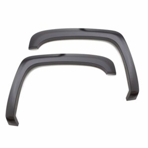 Lund SX111SA Elite Series Black Sport Style Smooth Finish Front Fender Flares for 2019 Chevrolet Silverado 1500 LD, 2016-2018 Silverado 1500 with 6 and 8 Ft. Beds; 2015-2019 SIlverado 2500 HD, 3500 HD (Excludes Dually) wih 6 and 8 Ft. Beds