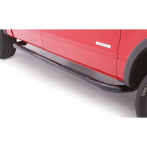 Lund 23087915 Black Steel 3 Inch Round Bent Nerf Bars for 2007-2018 Silverado/Sierra 1500, 2500HD, 3500HD Crew Cab