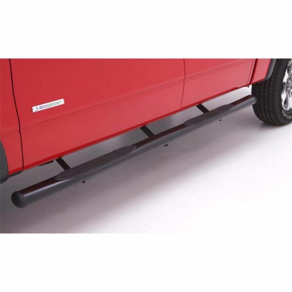Lund 23684782 Black Steel 4 Inch Oval Straight Nerf Bars for 2019-2024 Ram 1500 Crew Cab