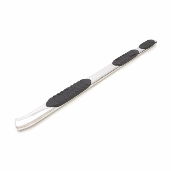 Lund 24489011 Polished Stainless Steel 5 Inch Oval Wheel-to-Wheel Nerf Bars for 2019-2024 Chevrolet Silverado 1500/GMC Sierra 1500 Crew Cab with 5.5 Ft. Bed; Rocker Panel Mount