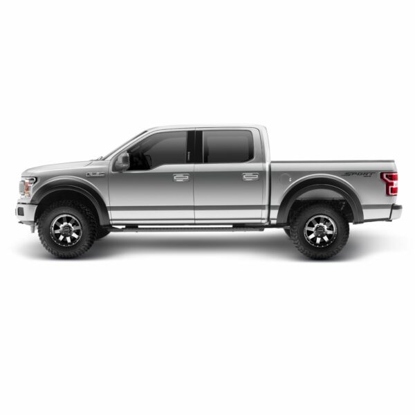 Bushwacker 20094-02 Black Extend-A-Fender Style Smooth Finish Rear Fender Flares for 2015-2020 Ford F-150