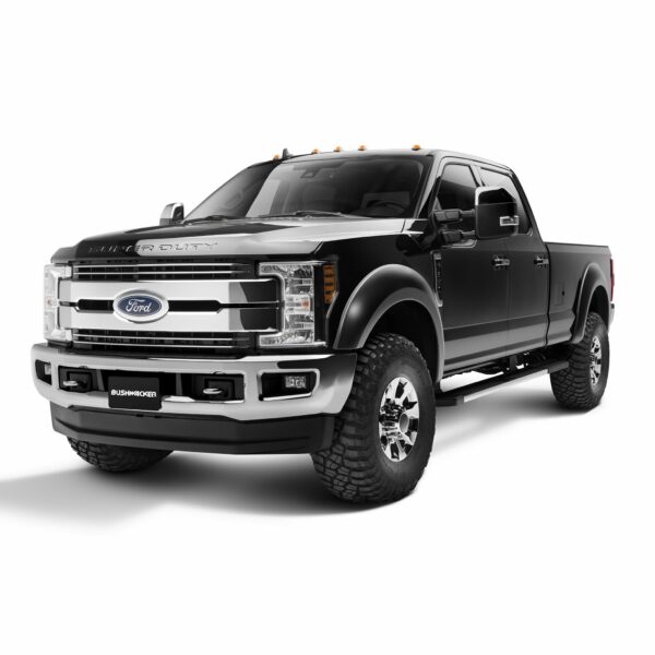 Bushwacker 20943-02 Black Extend-A-Fender Style Smooth Finish 4-Piece Fender Flare Set for 2017-2022 Ford F-250/F-350 Super Duty
