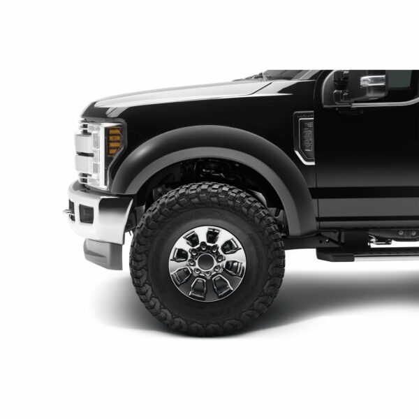 Bushwacker 20943-02 Black Extend-A-Fender Style Smooth Finish 4-Piece Fender Flare Set for 2017-2022 Ford F-250/F-350 Super Duty